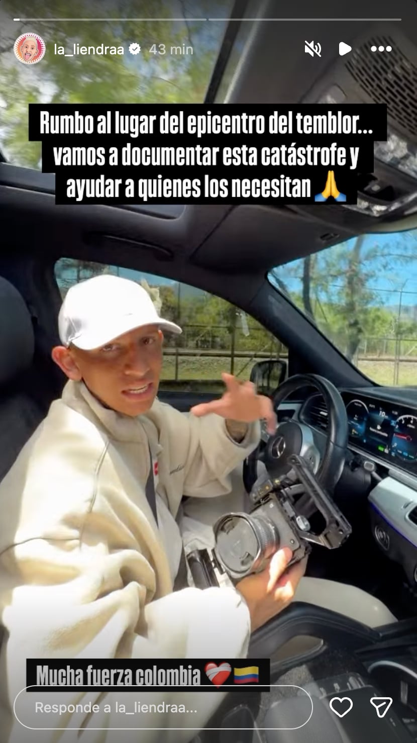 La Liendra reacciona al terremoto en Colombia