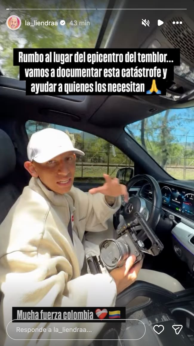 La Liendra reacciona al terremoto en Colombia