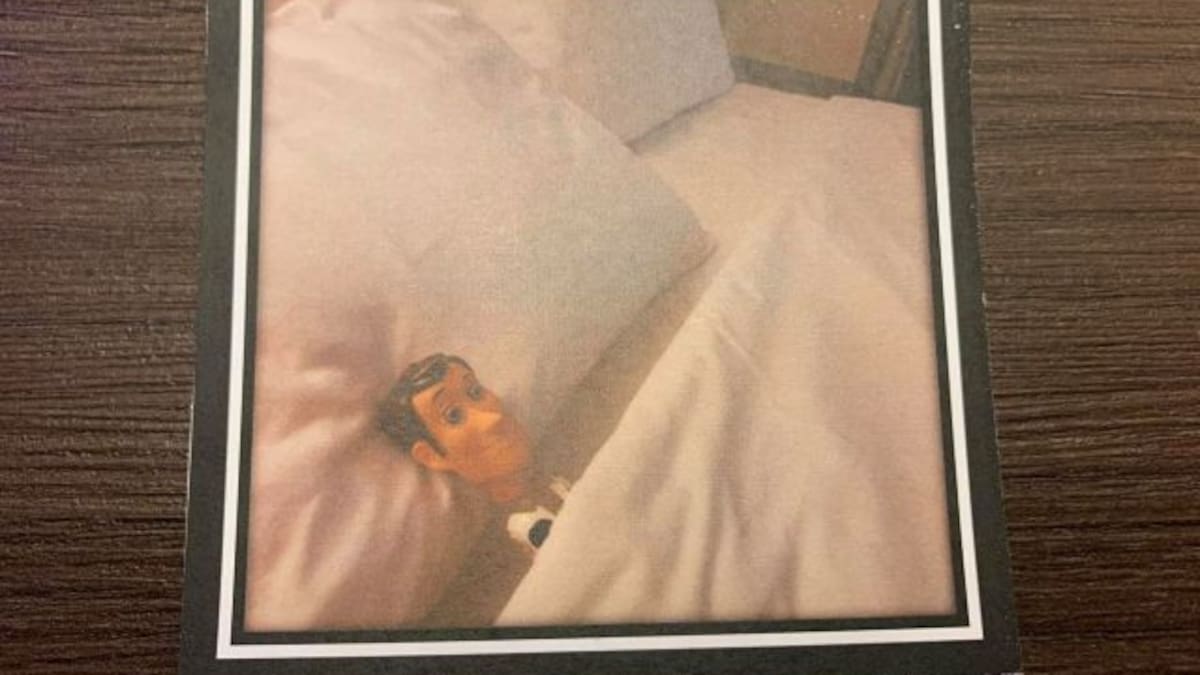 Niño olvida a Woody en hotel y le hacen al juguete sus vacaciones