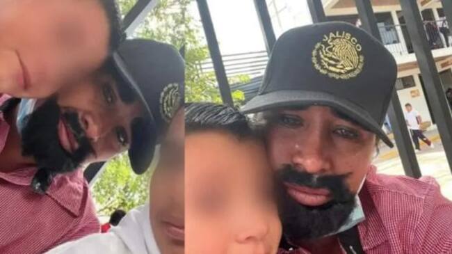 Madre se disfraza de papá para ir a la escuela de sus hijos