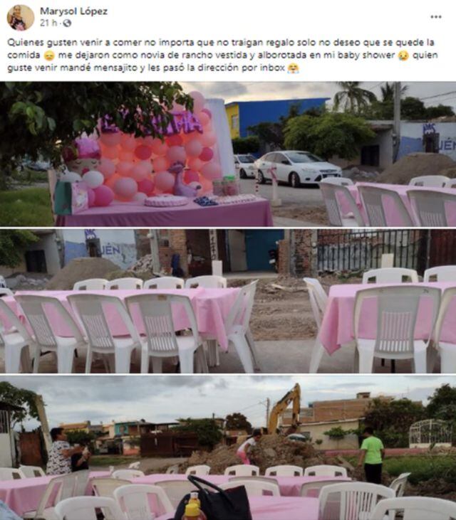 La dejan plantada en su propio baby shower