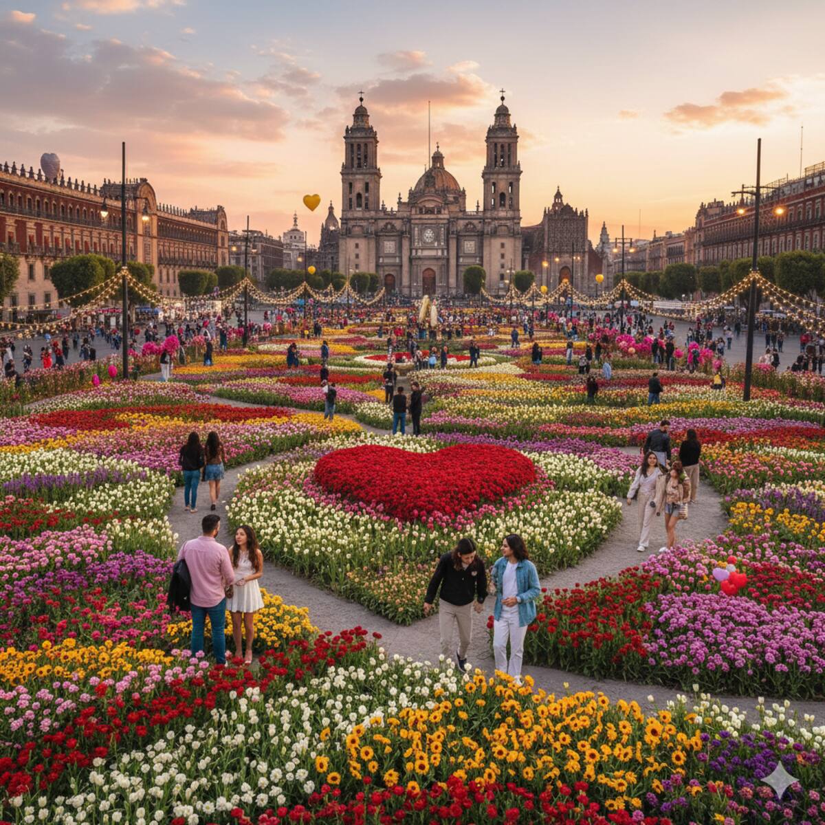 ¿Buscas plan para el 14? Llega al Zócalo de la CDMX el Jardín del Buen Amor, aquí todos los detalles