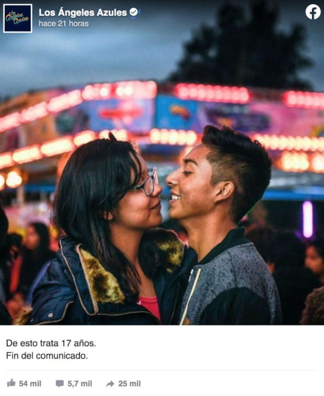 Los Ángeles Azules aclaran polémica de la canción "17 años"