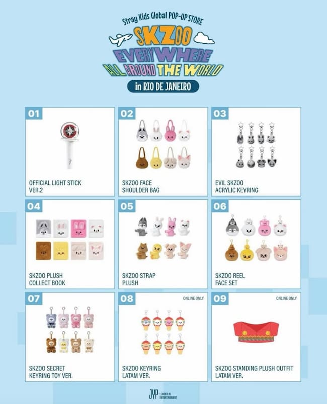 Artículos de la Pop-Store de Stray Kids