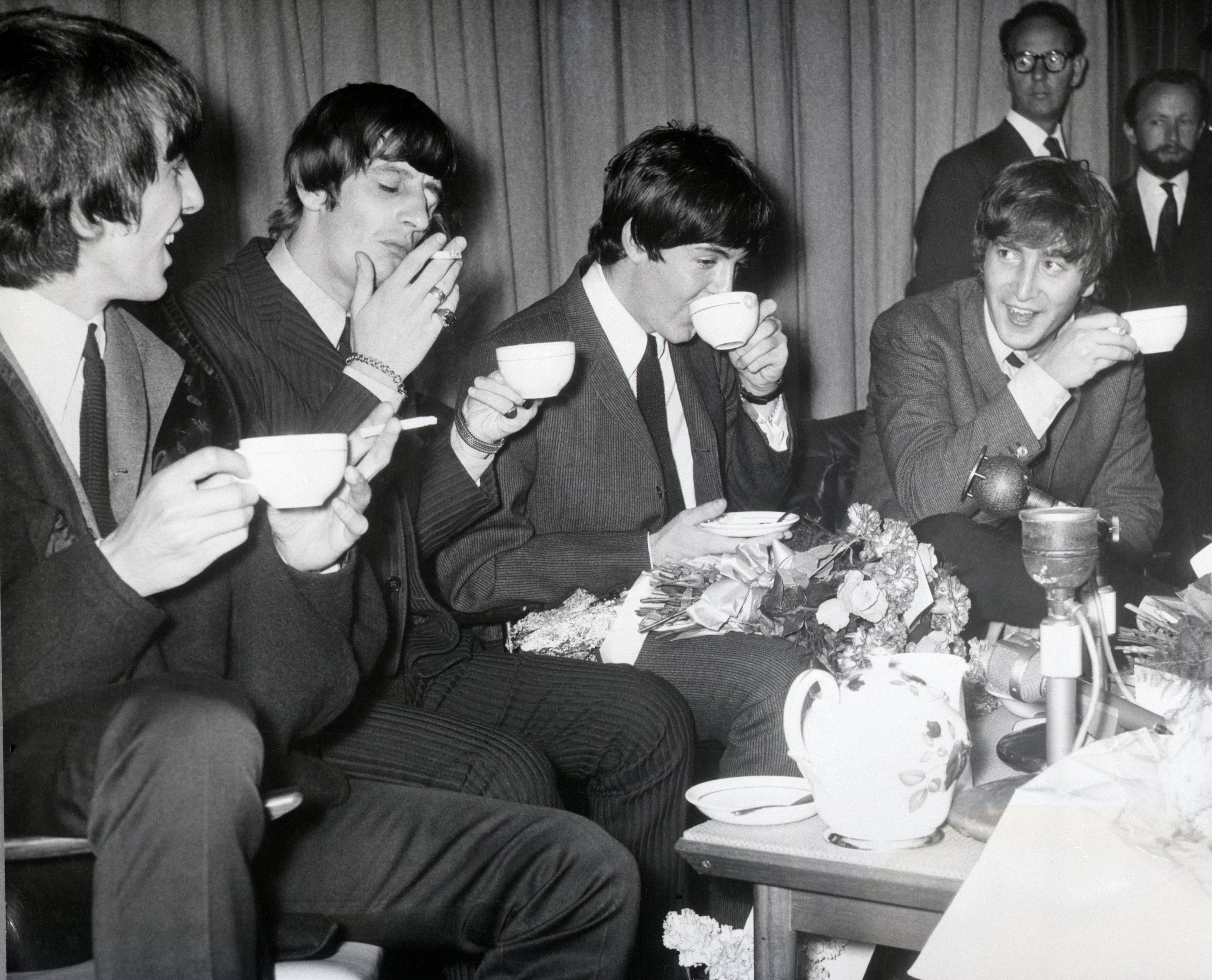 George Harrison, Ringo Starr, Paul McCartney y John Lennon en 1964