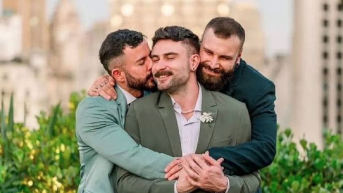 ¡Viva el poliamor! Por primera vez, 3 hombres se casan en Brasil