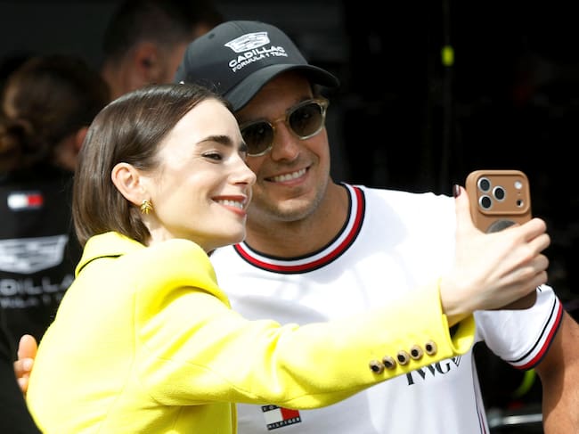 Lilly Collins y Checo Pérez