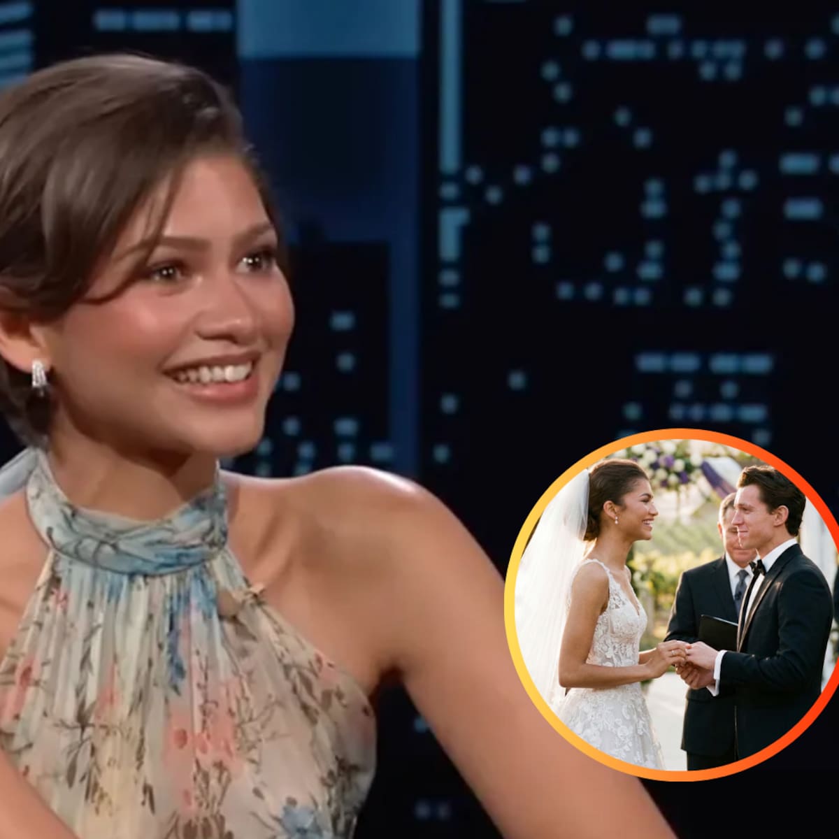 Zendaya comparte video de su boda en el programa de Jimmy Kimmel