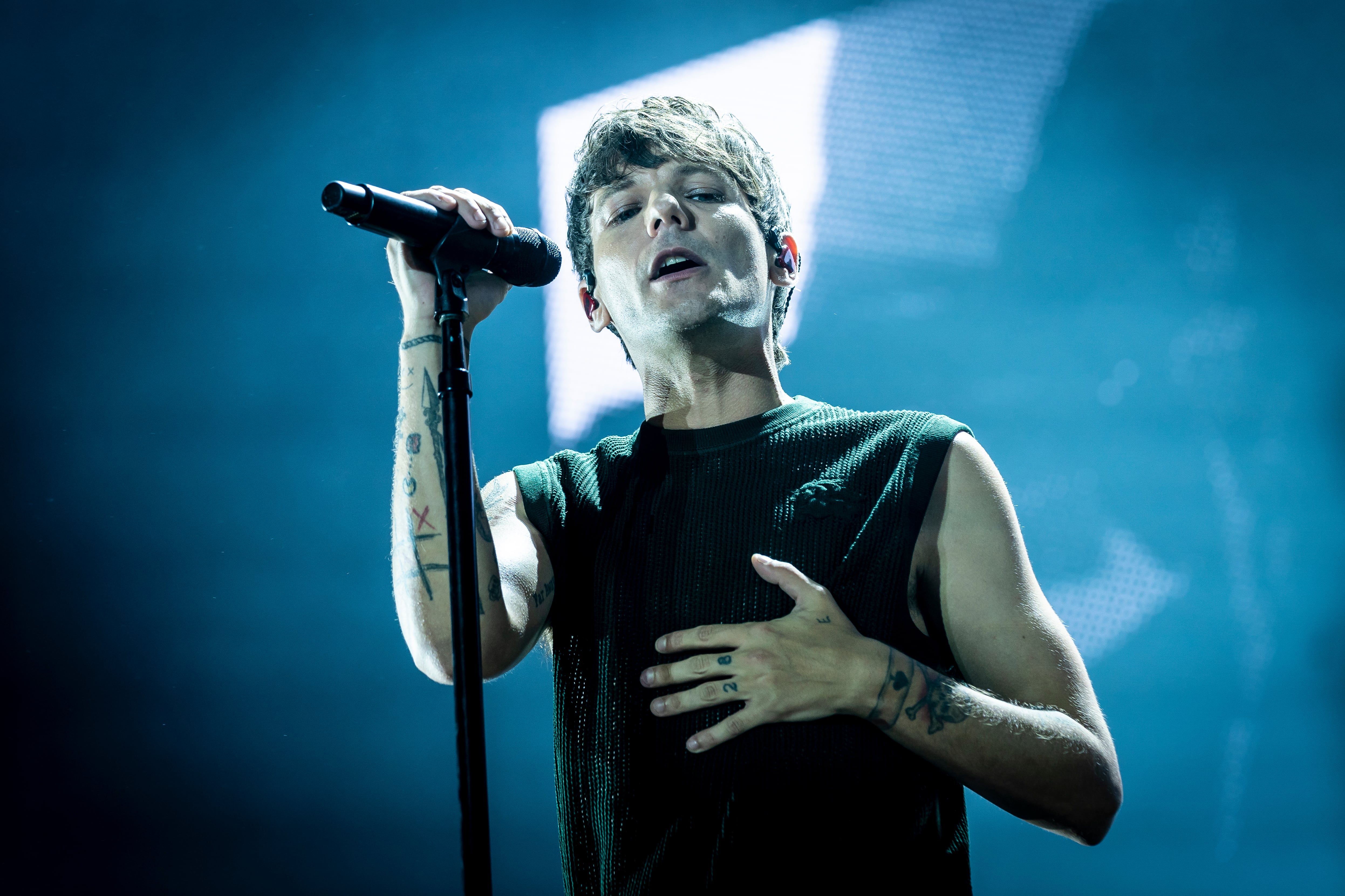 Louis Tomlinson en el primer día del Morriña Festival, en A Coruña, el 26 de julio de 2024. (Photo by Cristina Andina/Redferns)