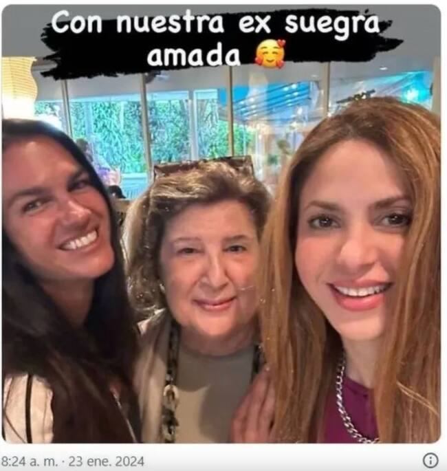 Shakira es captada junto a su ex suegra, la madre de Antonio de la Rua