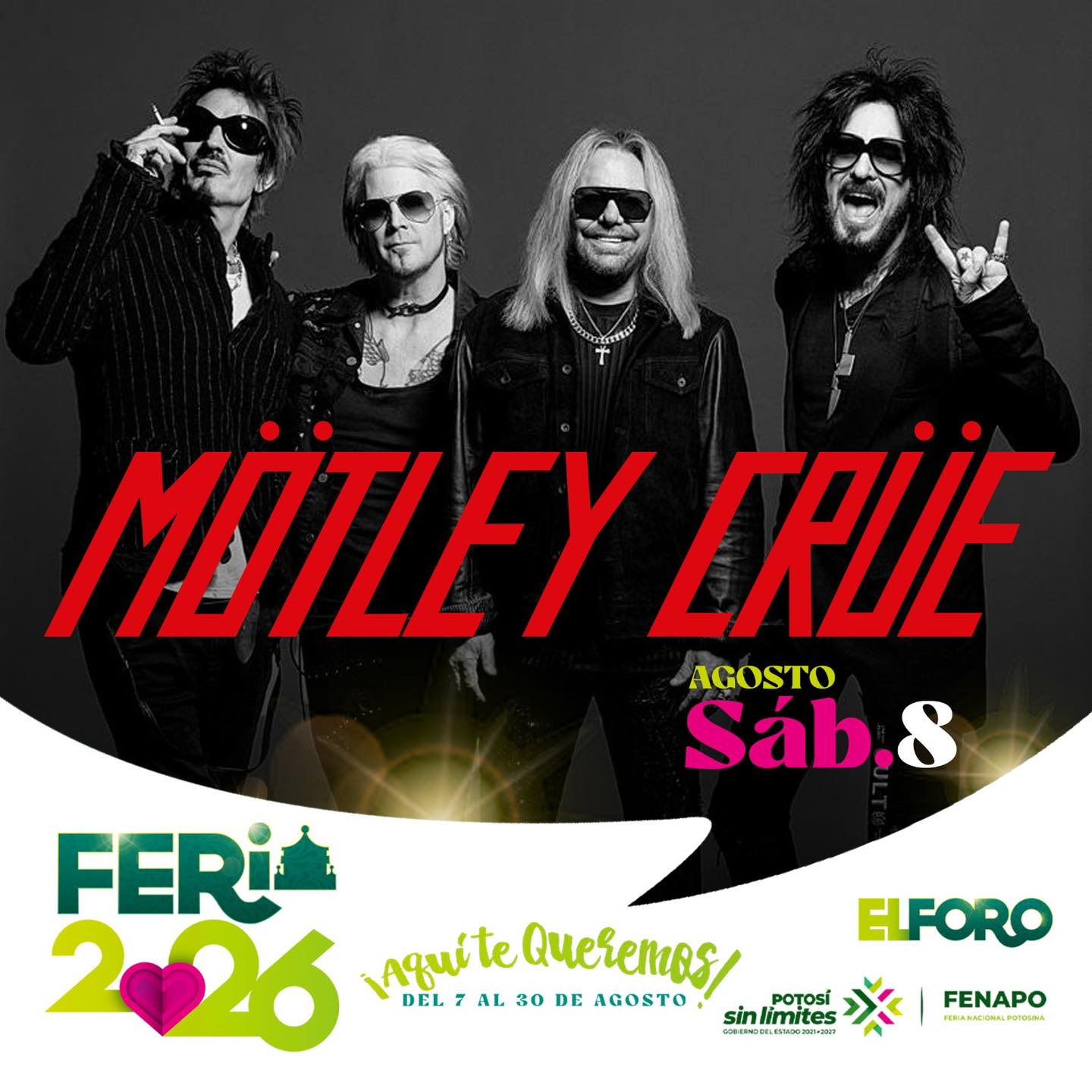 Mötley Crüe en la FENAPO 2026