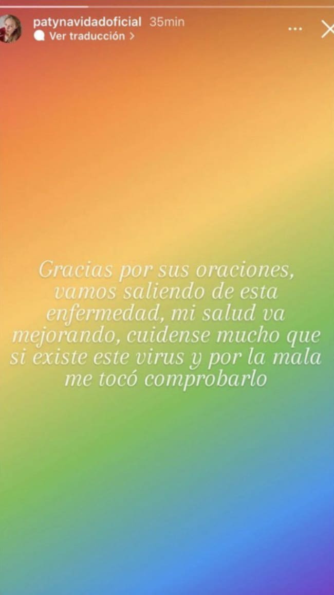 Supuesto mensaje de Paty Navidad muestra que se retracta de decir que el COVID-19 no existe