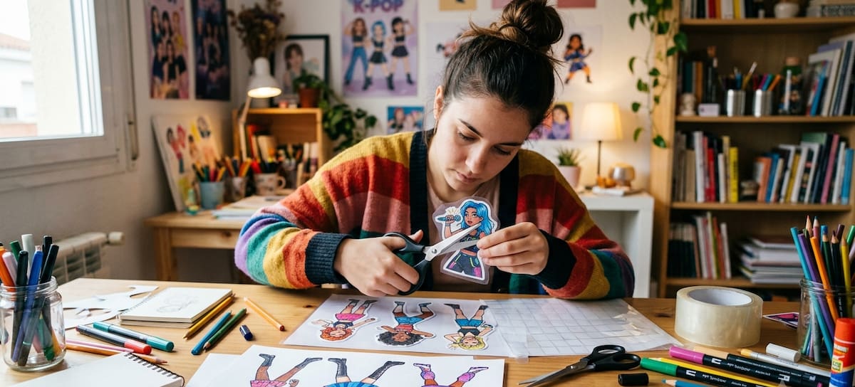 Así puedes hacer stickers de las guerreras del Kpop