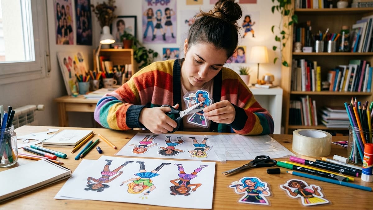 Sigue estos pasos para hacer stickers de Las Guerreras K-Pop con materiales que tienes en casa