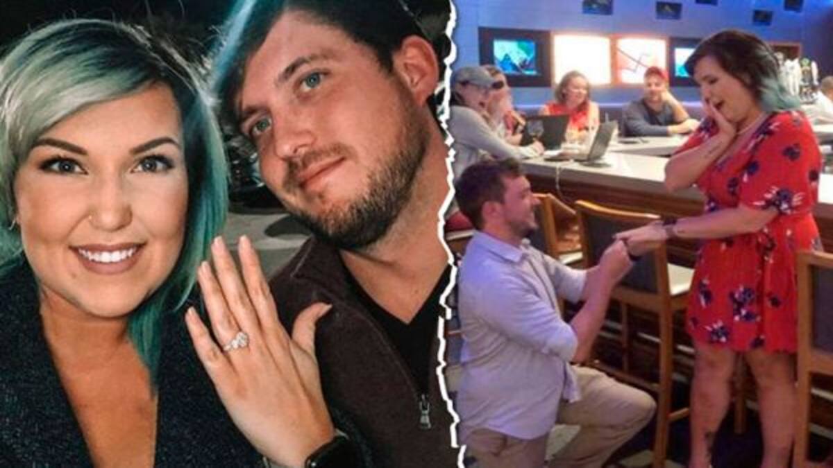 Pareja finge propuesta de matrimonio para recibir bebidas gratis
