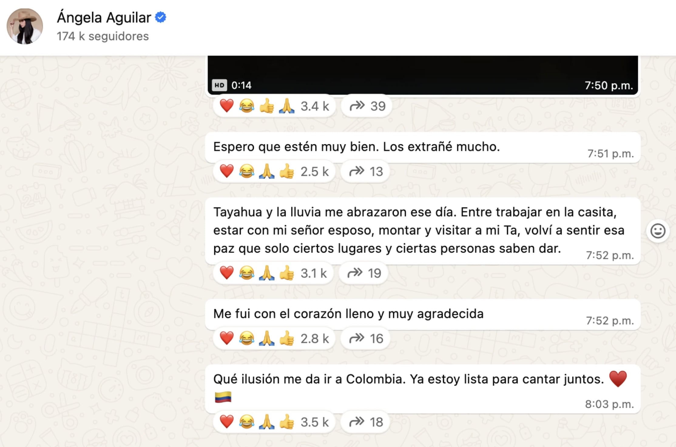 Ángela Aguilar explica por qué desapareció un tiempo de sus redes sociales