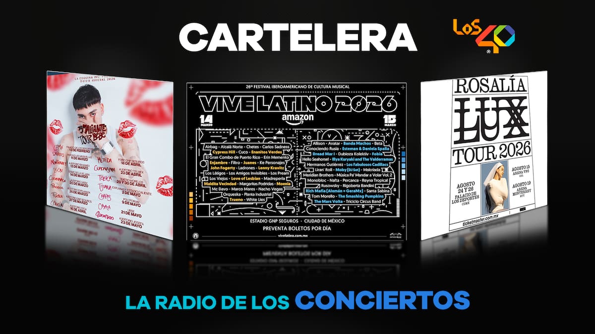 LOS40, LA RADIO DE LOS CONCIERTOS: CARTELERA MUSICAL 2026